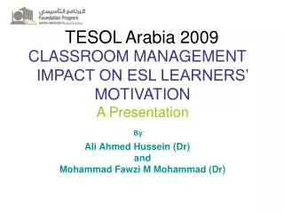 TESOL Arabia 2009