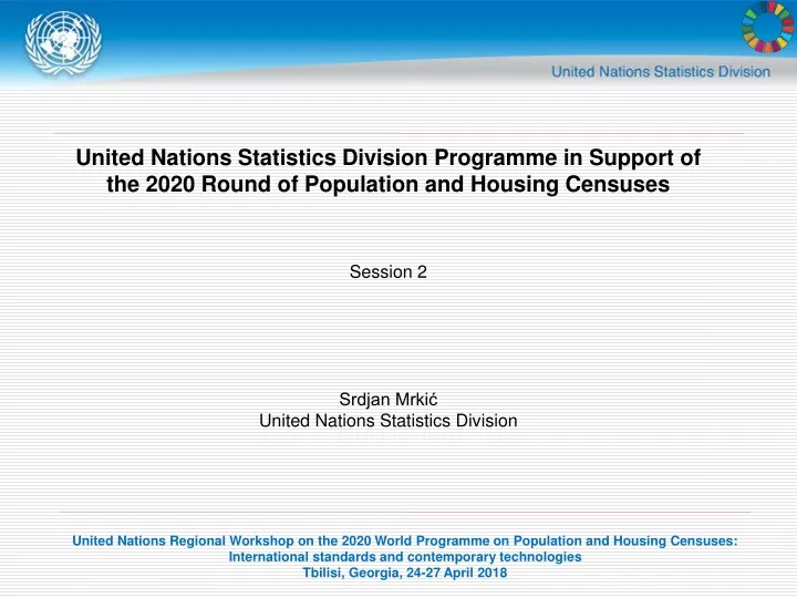 united nations statistics division programme