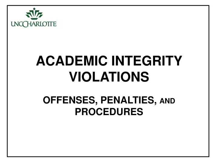 academic integrity violations