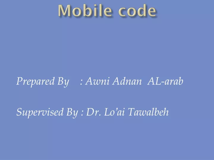mobile code