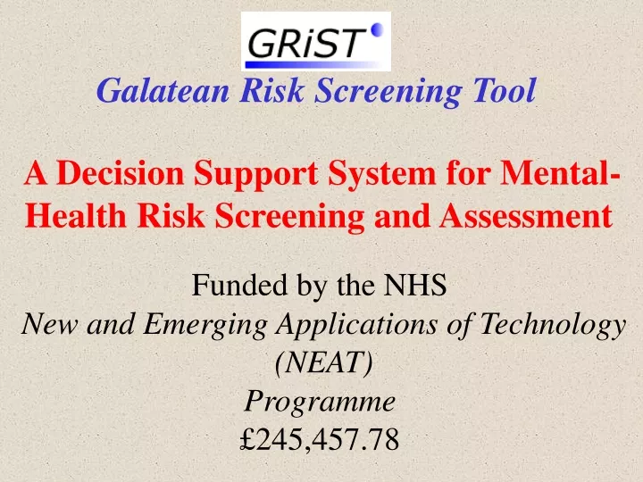 galatean risk screening tool