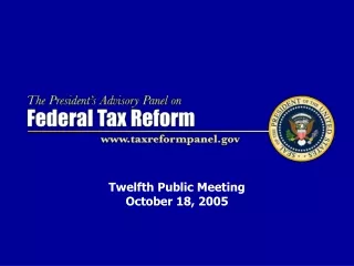 Twelfth Public Meeting October 18, 2005