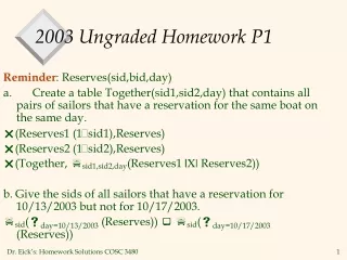 2003 Ungraded Homework P1