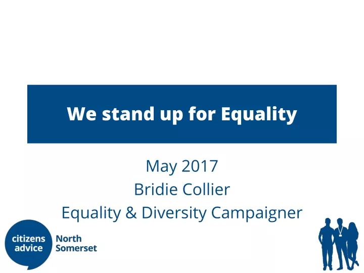 we stand up for equality