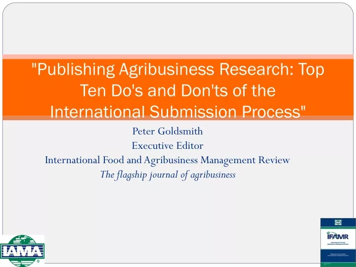 publishing agribusiness research top ten do s and don ts of the international submission process