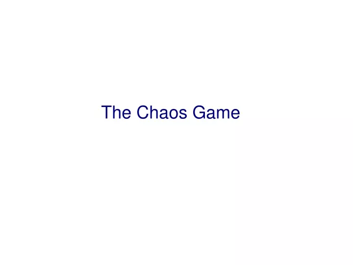 the chaos game