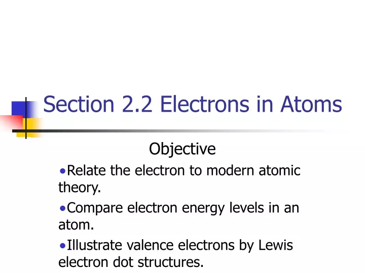 section 2 2 electrons in atoms