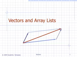 Vectors and Array Lists