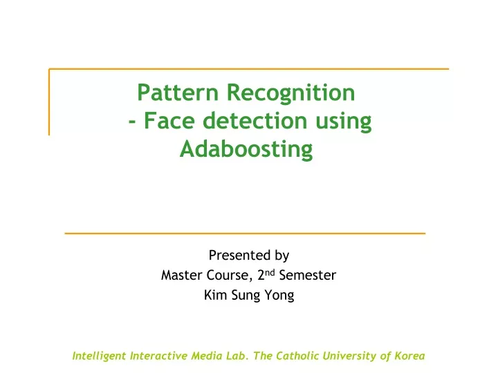 pattern recognition face detection using adaboosting