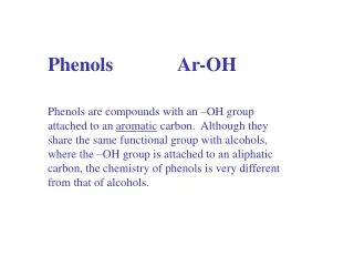 Phenols   Ar-OH