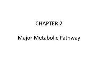 CHAPTER 2 Major Metabolic Pathway