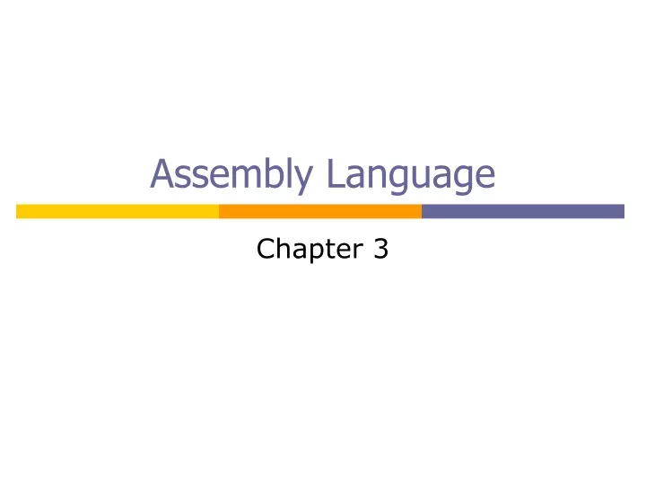 assembly language