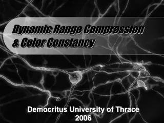 Dynamic Range Compression &amp; Color Constancy