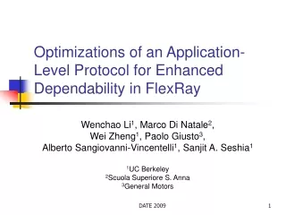 Optimizations of an Application-Level Protocol for Enhanced Dependability in FlexRay
