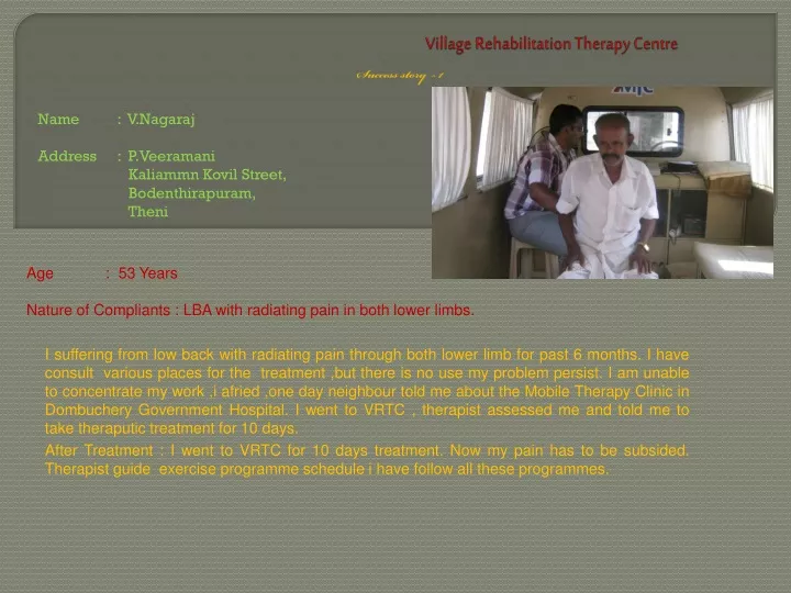 village rehabilitation therapy centre