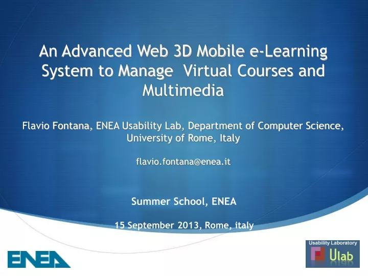 an advanced web 3d mobile e learning system