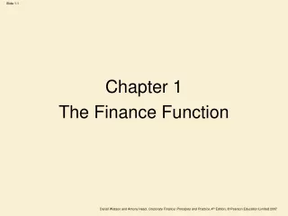 Chapter 1 The Finance Function