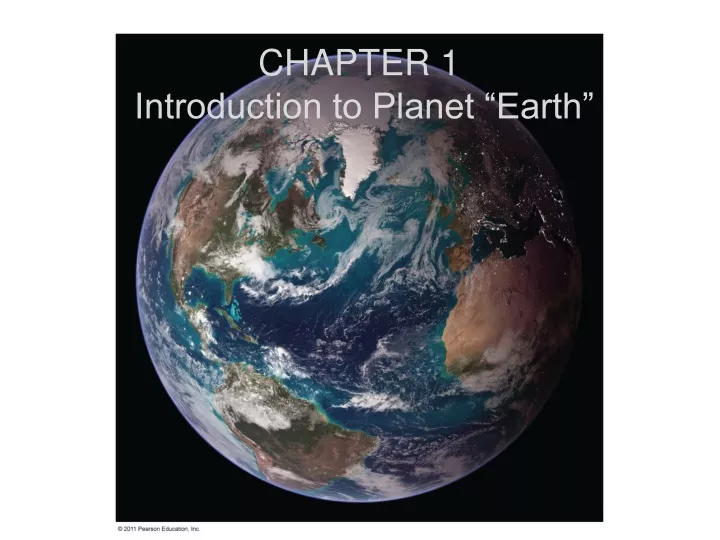 chapter 1 introduction to planet earth