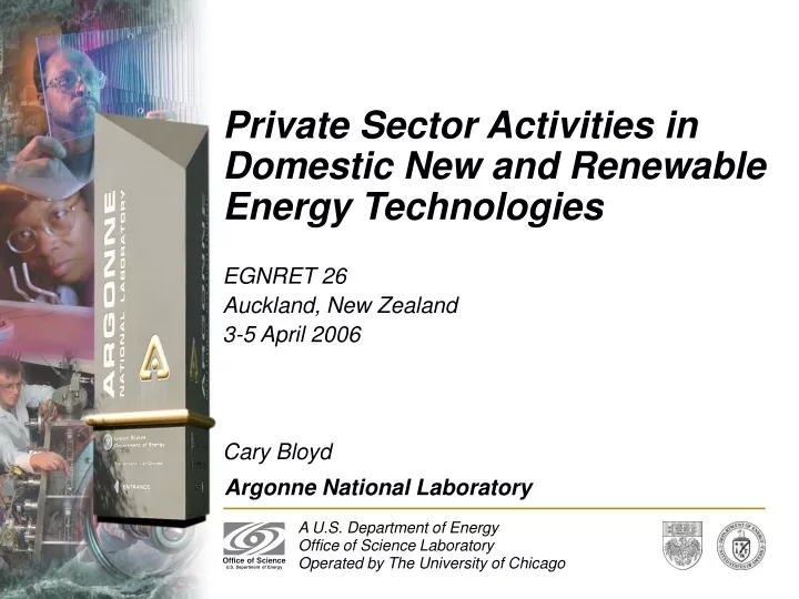 private sector activities in domestic new and renewable energy technologies