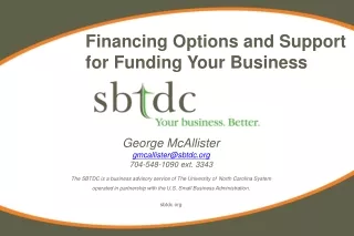 Financing Options and Support for Funding Your Business