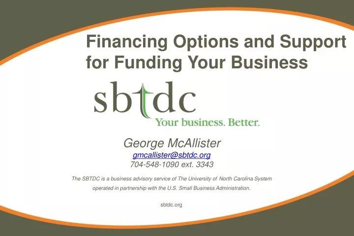 financing options and support for funding your