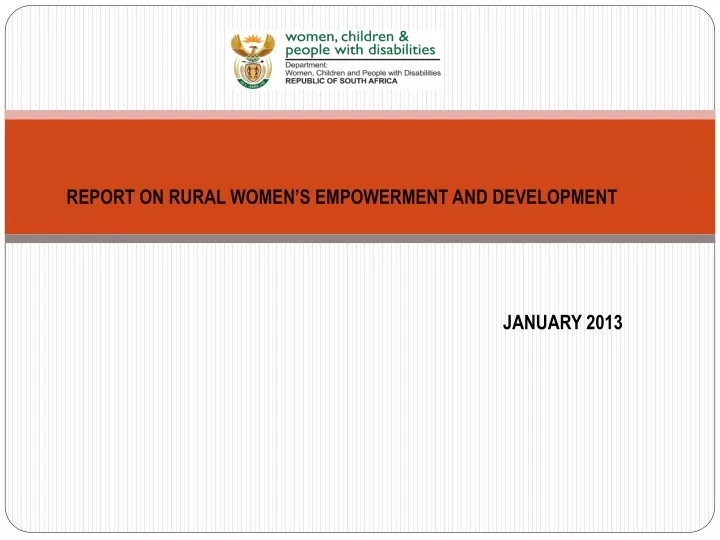 report on rural women s empowerment and development