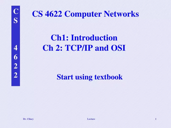 ch1 introduction ch 2 tcp ip and osi