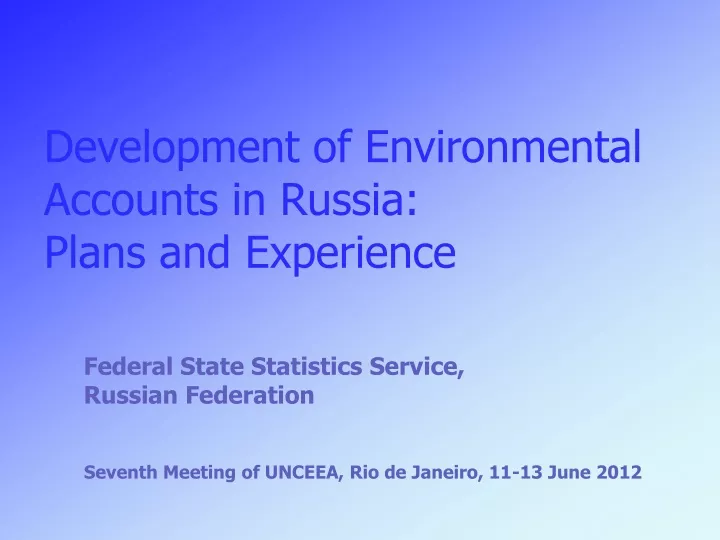 federal state statistics service russian federation