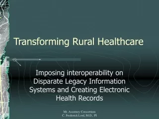 Transforming Rural Healthcare