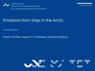 Emissions from ships in the Arctic