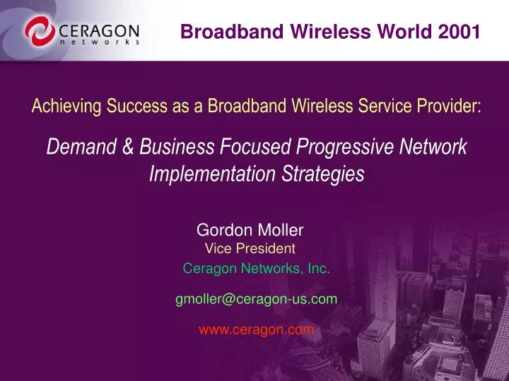 broadband wireless world 2001