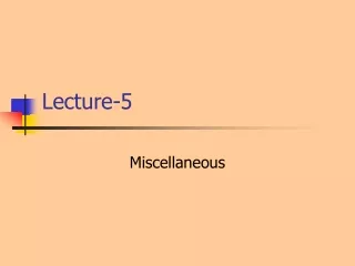 Lecture-5