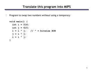 Translate this program into MIPS