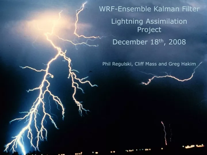 wrf ensemble kalman filter lightning assimilation