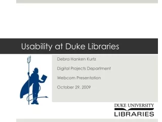 Usability at Duke Libraries