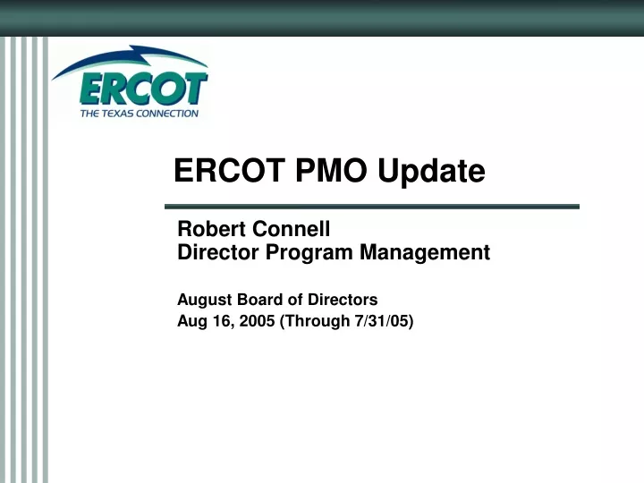 ercot pmo update