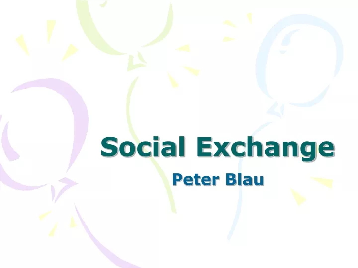 social exchange