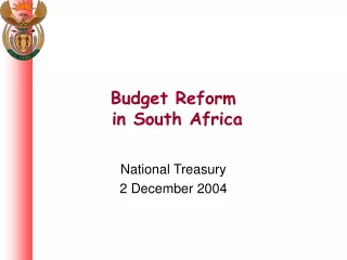 Budget Reform  in South Africa