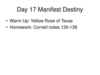 Day 17 Manifest Destiny
