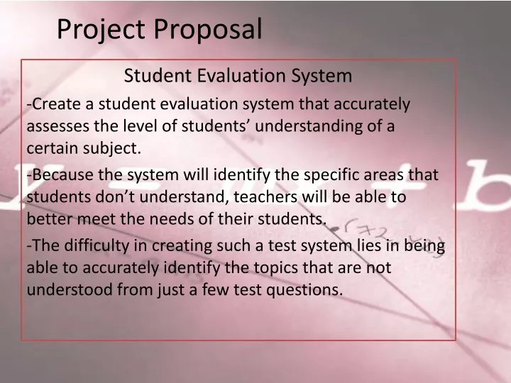 project proposal