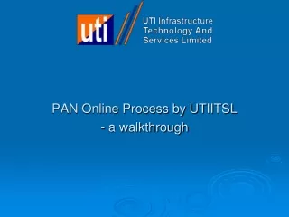 PAN Online Process by UTIITSL  - a walkthrough