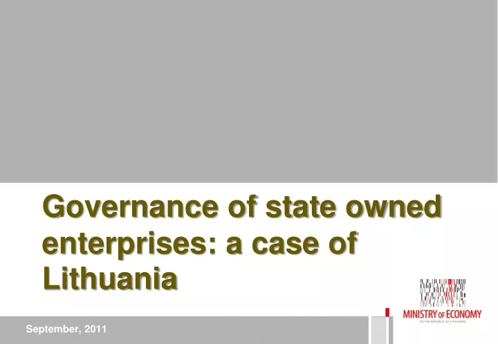 governance of state owned enterprises a case of lithuania