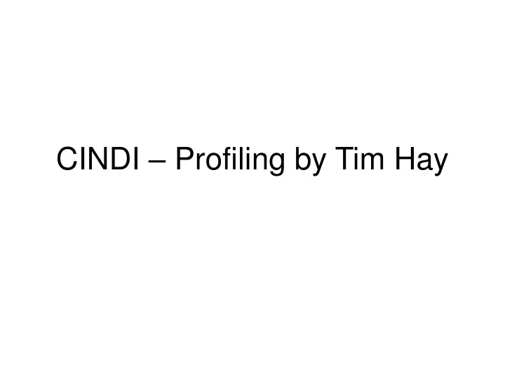 cindi profiling by tim hay
