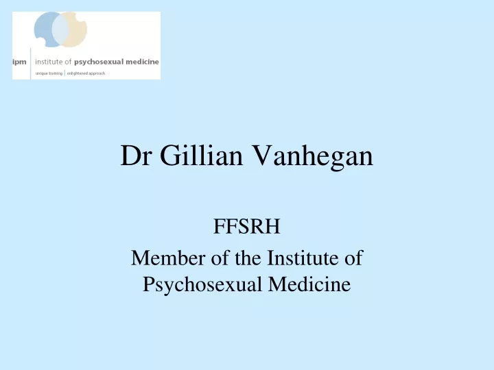 dr gillian vanhegan