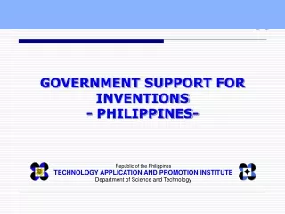 Republic of the Philippines TECHNOLOGY APPLICATION AND PROMOTION INSTITUTE