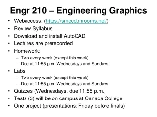 Engr 210 – Engineering Graphics