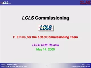 LCLS  Commissioning