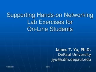 Supporting Hands-on Networking Lab Exercises for  On-Line Students