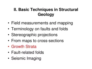 II.  Basic Techniques in Structural Geology