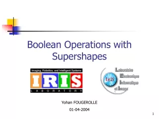 Boolean Operations with Supershapes